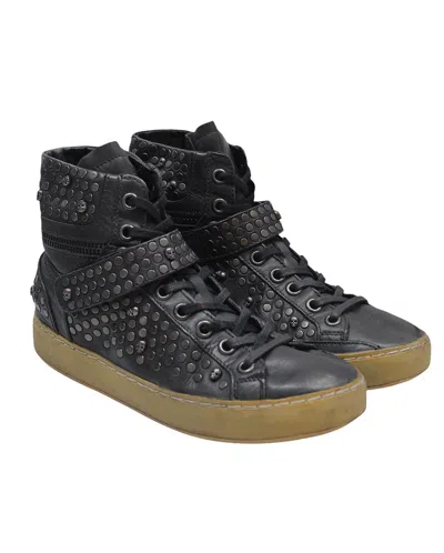 Pre-owned Isabel Marant 2015 Ash Limited Skull & Tack Studded High Top Sneakers In Black