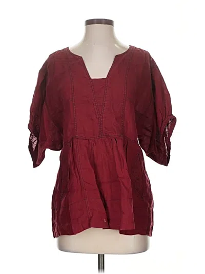 Pre-owned Isabel Marant 3/4 Sleeve Blouse In Burgundy