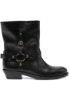 Isabel Marant 40mm Buckle-strap Leather Biker Boots