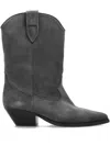 Isabel Marant Duerto Pointed Toe Cowboy Boots In Gray