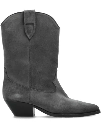 Isabel Marant 40mm Duerto Suede Ankle Boots In Gray