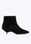 Isabel Marant 45 Suede Ankle Boots In Black