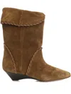 Isabel Marant Edoa-gb Ankle Texan Boot Boots Black In Brown