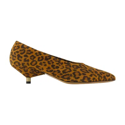 Isabel Marant 45mm Ebisa High Heel Shoes In Animal Print