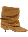 Isabel Marant 45mm Edrik Embossed Boots In Brown