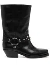 Isabel Marant Antya Leather Cowboy Boots In Black