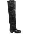 Isabel Marant 40mm Amati-gb Leather Knee High Boots In Black