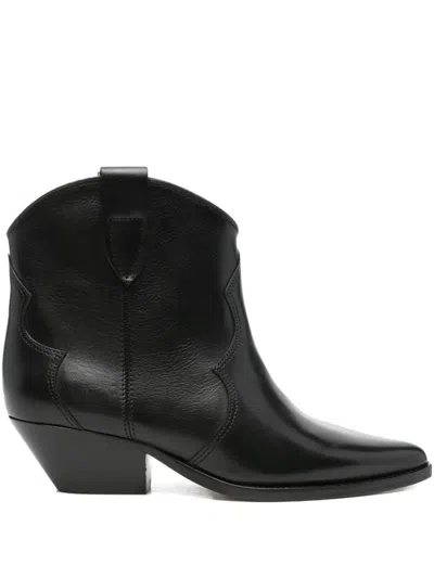 ISABEL MARANT 50MM DEWINA POINTED-TOE LEATHER COWBOY BOOTS