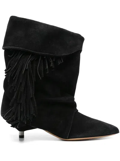 Isabel Marant Cone Heel 'ebbi' Ankle Boots In Black