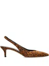 Isabel Marant Padim 50 Leopard-print Suede Slingback Pumps In Brown