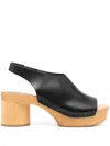 Isabel Marant 30mm Leather Clogs In Black