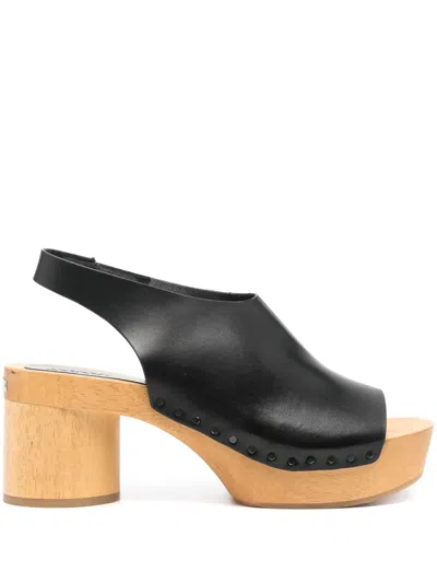 Isabel Marant 30mm Leather Clogs In Black