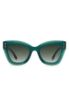 Isabel Marant Green Cat-eye Sunglasses In Green