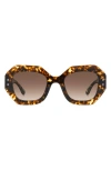 Isabel Marant 52mm Gradient Geometric Sunglasses In Havana Dark Brown