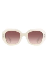 Isabel Marant Women's Im0173s 52mm Square Sunglasses In Pearl Burgundy Gradient