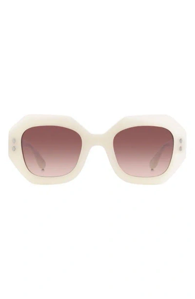 Isabel Marant Women's Im0173s 52mm Square Sunglasses In Pearl Burgundy Gradient