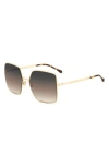 Isabel Marant 52mm Gradient Square Sunglasses In Gold Brown Gray Brown