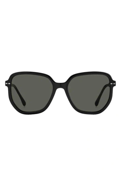 Isabel Marant 52mm Round Sunglasses In Black/ Grey