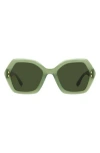 Isabel Marant 53mm Geometric Sunglasses In Green