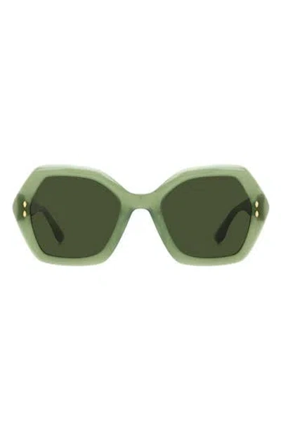 Isabel Marant 53mm Geometric Sunglasses In Green