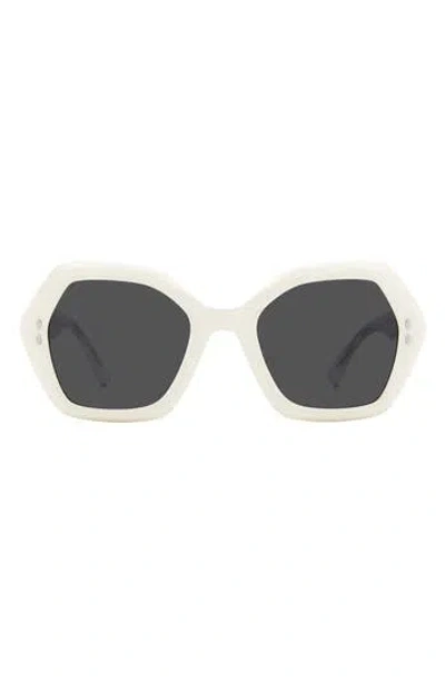 Isabel Marant 53mm Geometric Sunglasses In Ivory