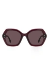 Isabel Marant 53mm Geometric Sunglasses In Plum