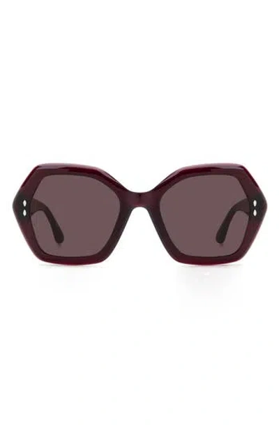 Isabel Marant 53mm Geometric Sunglasses In Plum