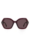 Isabel Marant 53mm Geometric Sunglasses In Plum