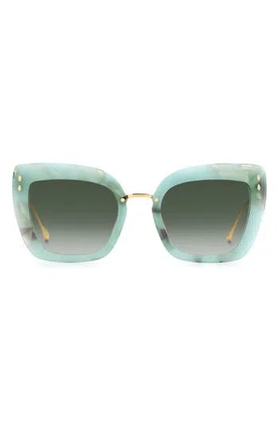 Isabel Marant 53mm Gradient Cat Eye Sunglasses In Green Nmrb Gd