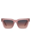 Isabel Marant 53mm Gradient Rectangular Sunglasses In Pink