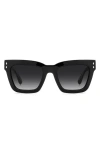 Isabel Marant 53mm Gradient Rectangular Sunglasses In Black