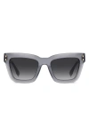 Isabel Marant 53mm Gradient Rectangular Sunglasses In Gray