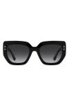Isabel Marant 53mm Gradient Rectangular Sunglasses In Black
