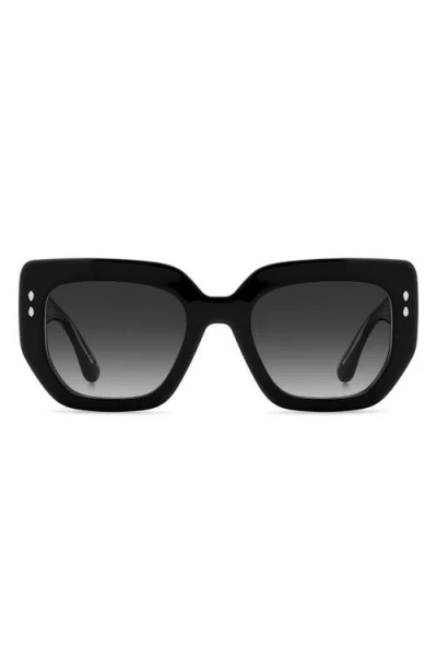 Isabel Marant 53mm Gradient Rectangular Sunglasses In Black