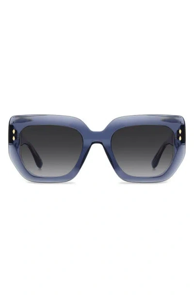 Isabel Marant 53mm Gradient Rectangular Sunglasses In Blue