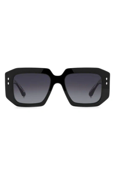 Isabel Marant Gradient Acetate Square Sunglasses In Black