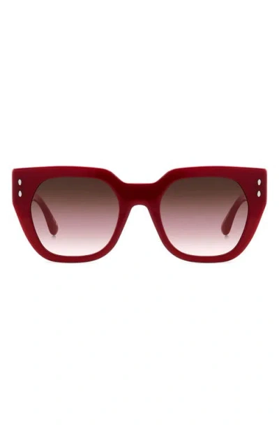 Isabel Marant 53mm Gradient Square Sunglasses In Burgundy/sf Pink