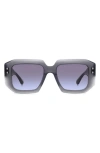 Isabel Marant 53mm Gradient Square Sunglasses In Grey/ Grey Shaded Blue
