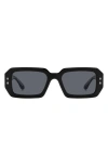 Isabel Marant 53mm Rectangular Sunglasses In Black/ Grey