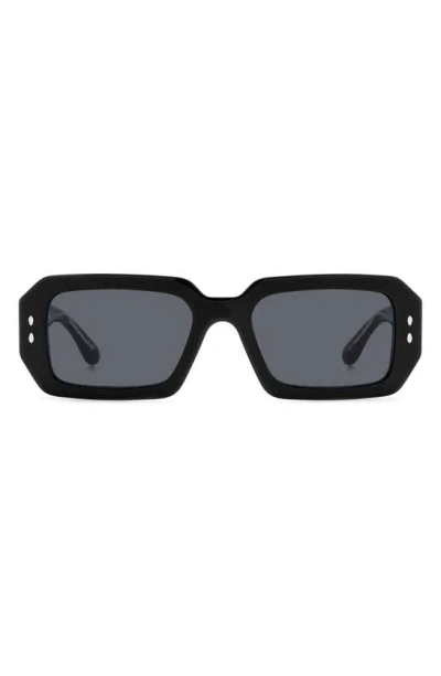 Isabel Marant 53mm Rectangular Sunglasses In Black/ Grey
