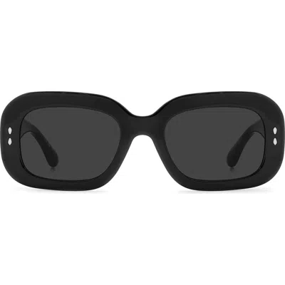 Isabel Marant 53mm Rectangular Sunglasses In Black