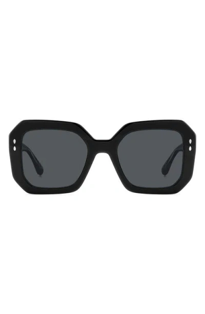Isabel Marant 53mm Square Sunglasses In Black/grey