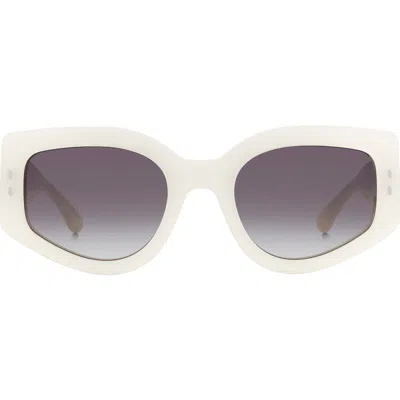 Isabel Marant 54mm Gradient Cat Eye Sunglasses In Pearl White/ Grey Shaded