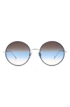 Isabel Marant 54mm Gradient Round Sunglasses In Blue Silver