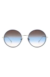 Isabel Marant 54mm Gradient Round Sunglasses In Blue Silver