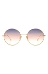 Isabel Marant 54mm Gradient Round Sunglasses In Rose Gold/grey Shaded Pink