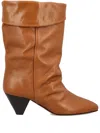 Isabel Marant 55mm Calf Leather Slouch Boots In Brown