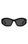 Isabel Marant 55mm Cat Eye Sunglasses In Black