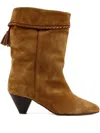 Isabel Marant 55mm Dalby Braided-tassel Suede Boots In Brown