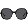 Isabel Marant 55mm Geometric Sunglasses In Black